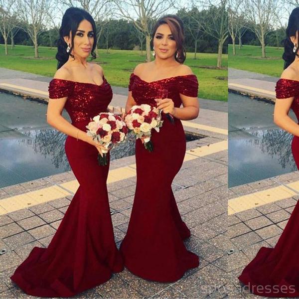 Check Out These Burgundy Long Bridesmaid Dresses