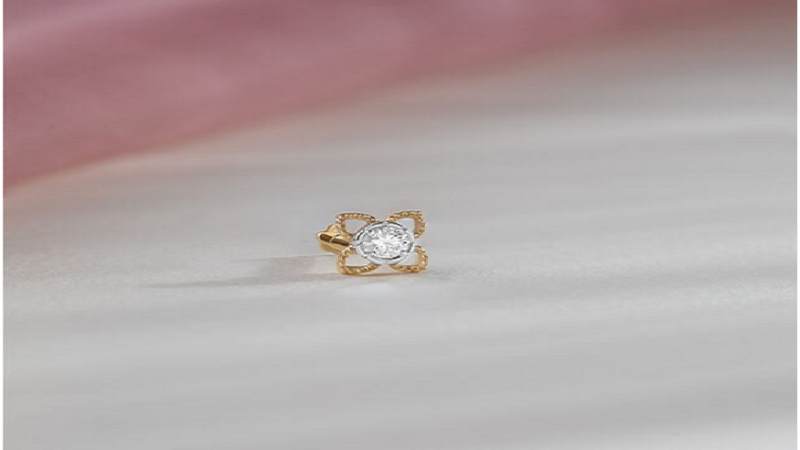 Gold Diamond Nose Pin
